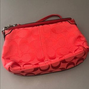 COACH Coral Wristlet